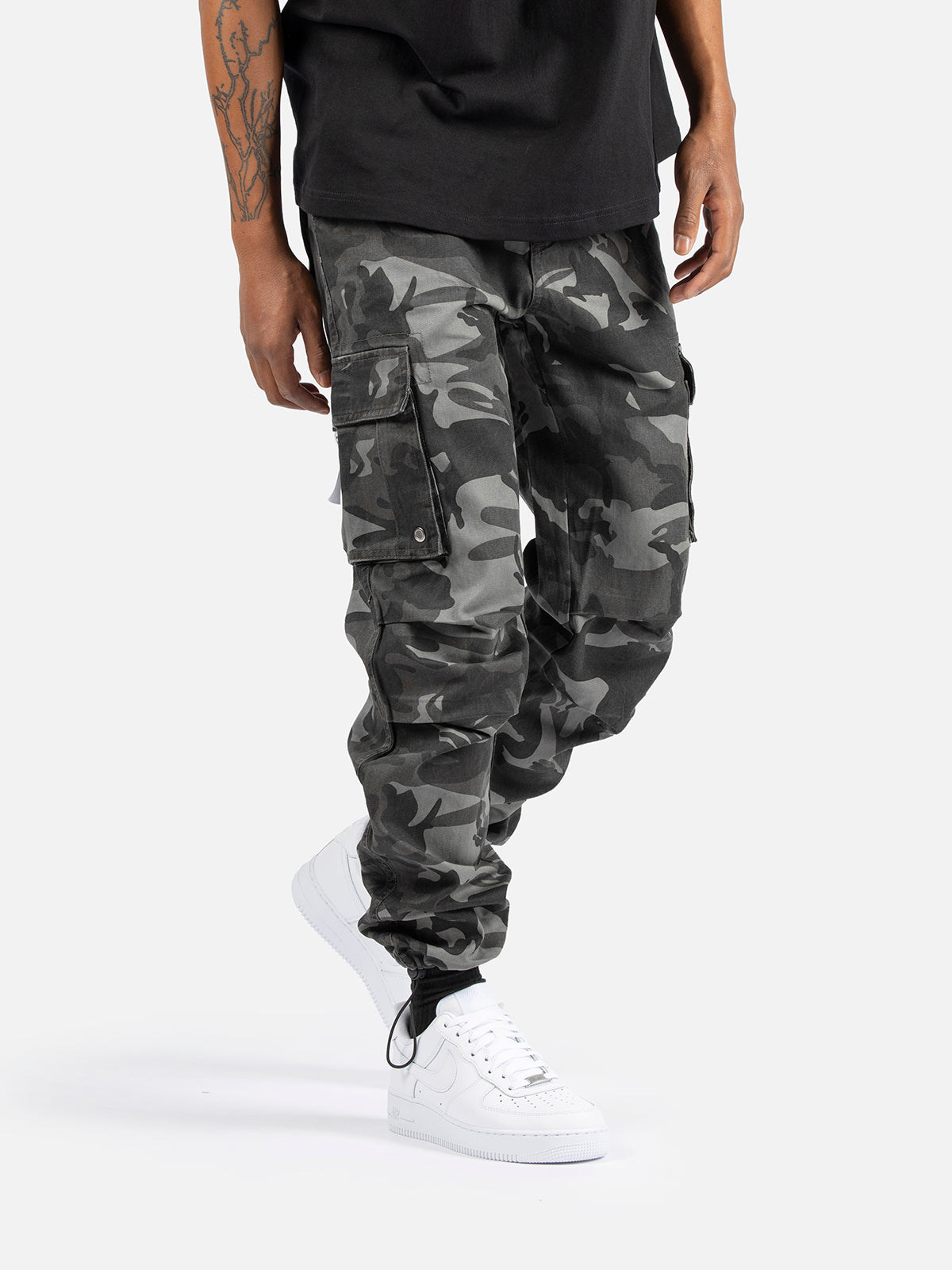 Olive Green Camouflage Jogger Sweatpants - Made in USA