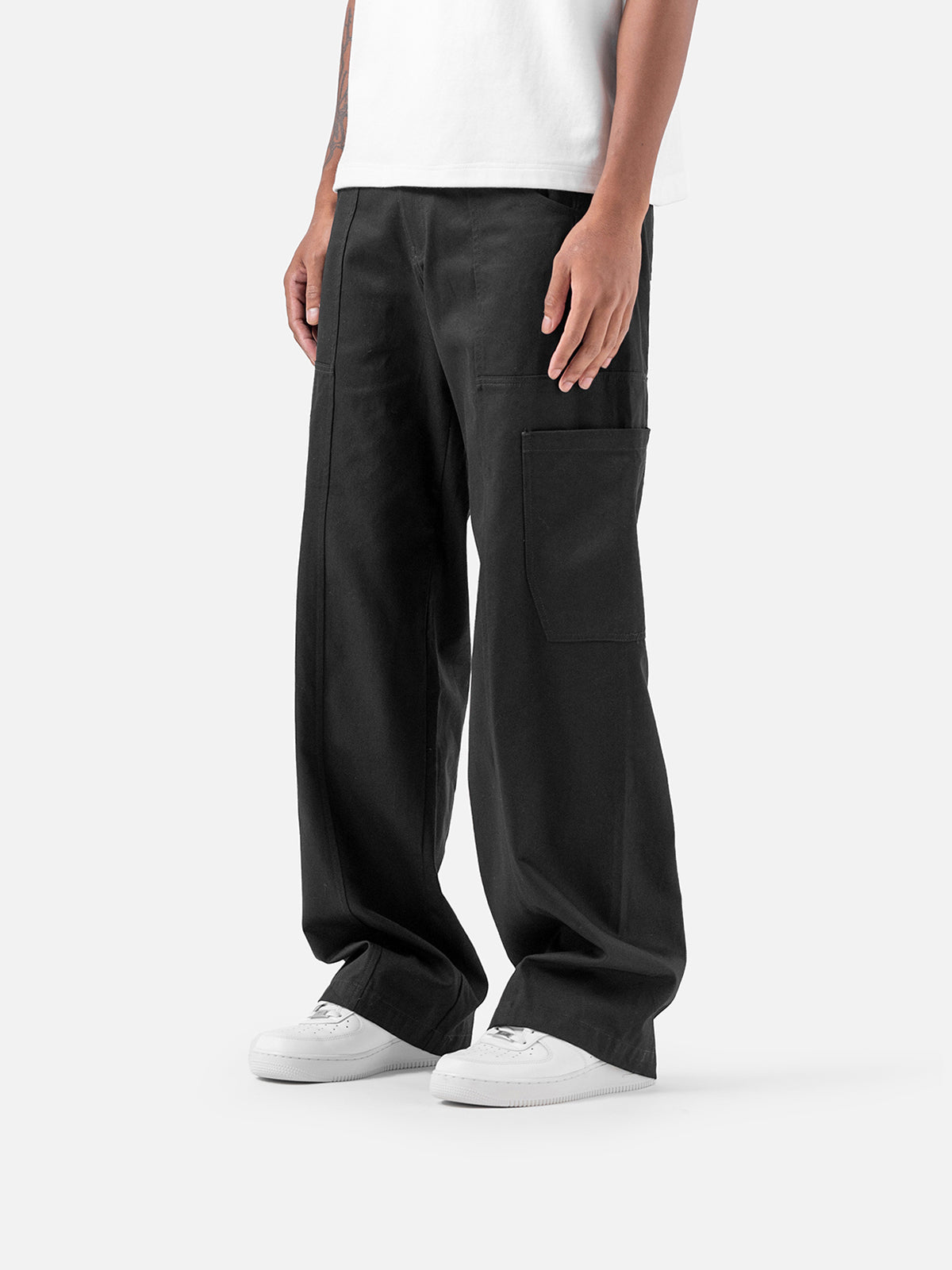 Cargo Jeans V1 in Black - ShopperBoard