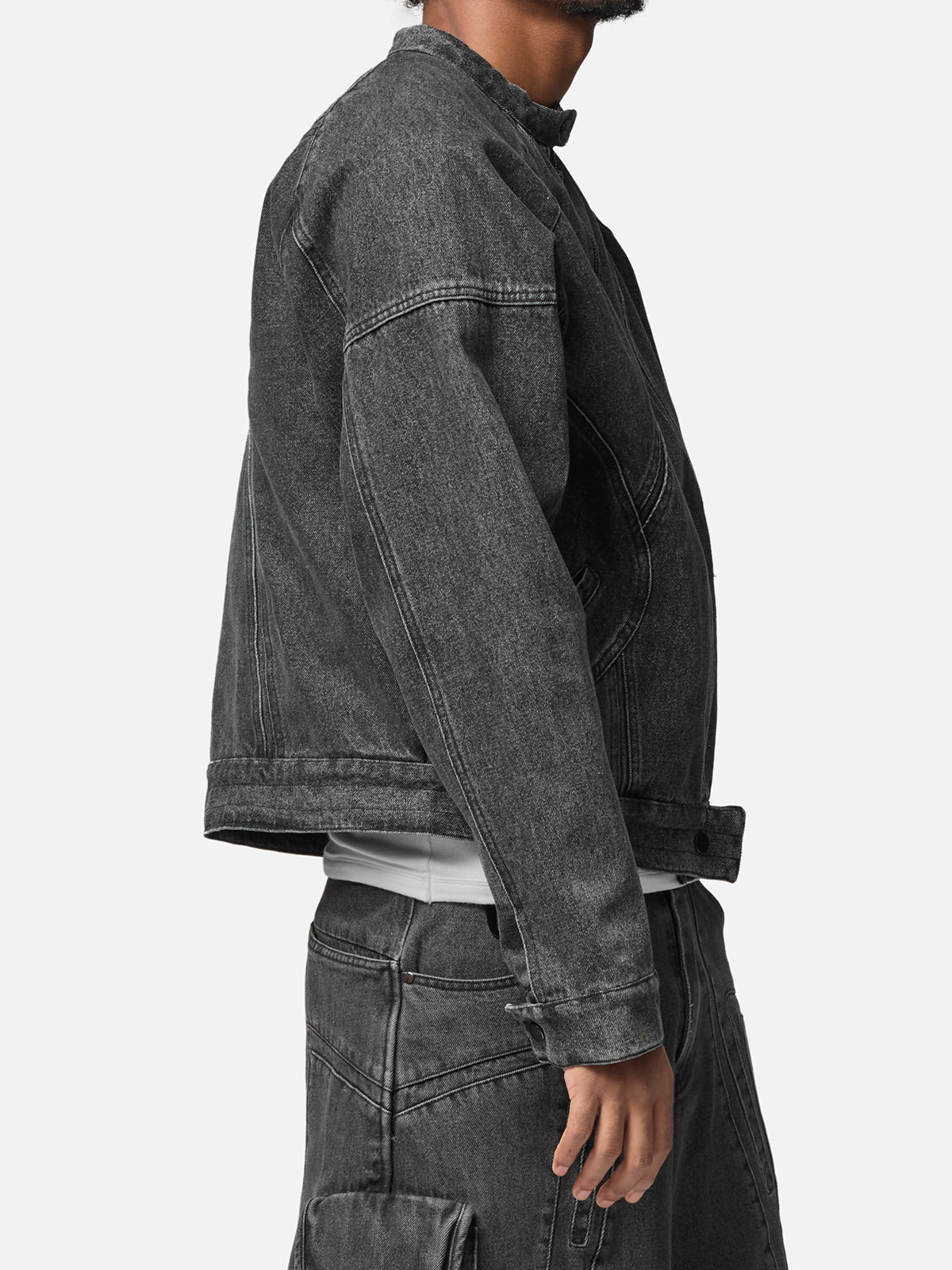 DENIM BIKER JACKET