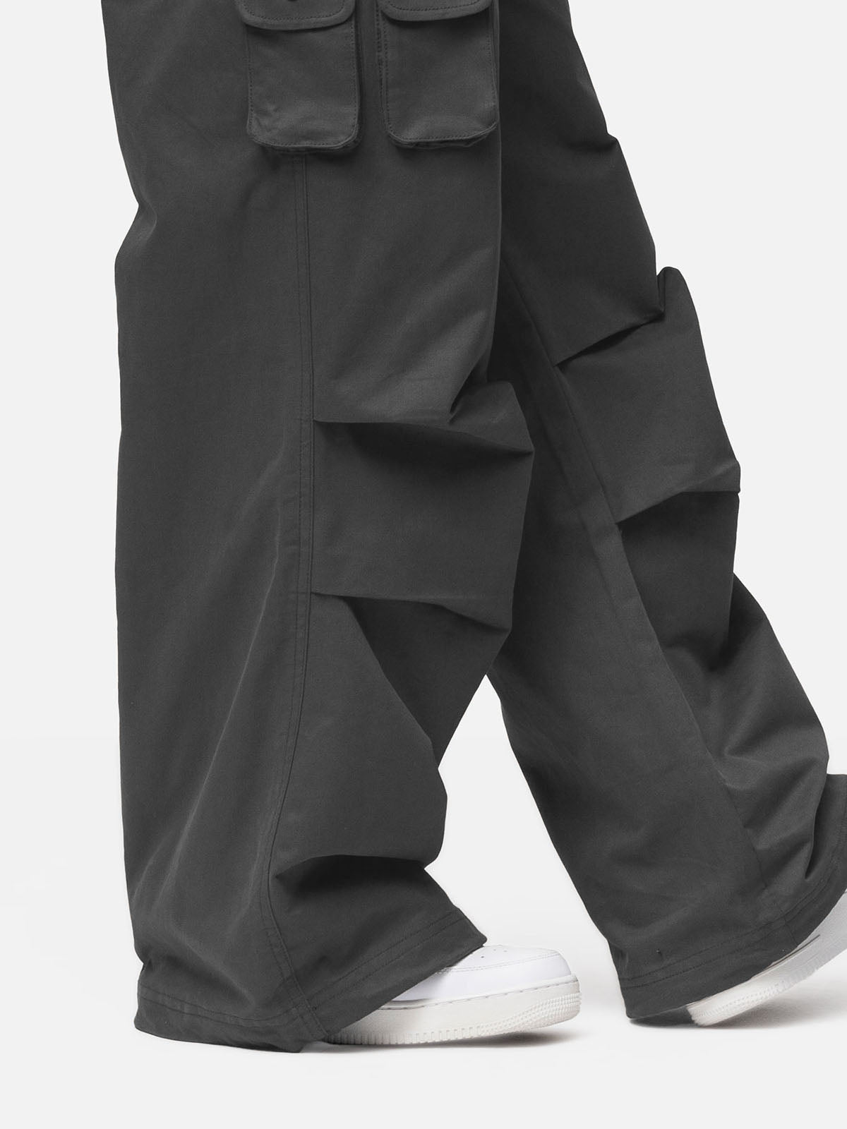 【美品】OPEN Yy LINEN CARGO PANTS CHARCOAL M OPEN YY